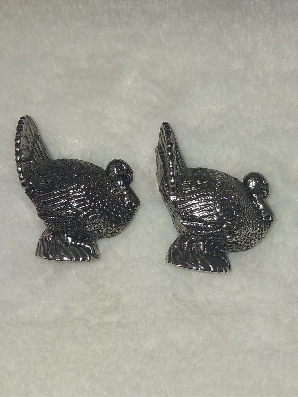 Silver Plated Turkey Salt & Pepper Pair